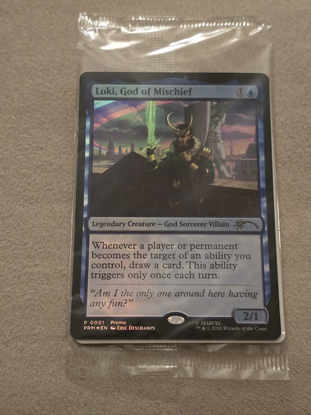 MTG Marvel Loki God of Mischief SDCC 2026 Promo Card - Picture 1 of 3